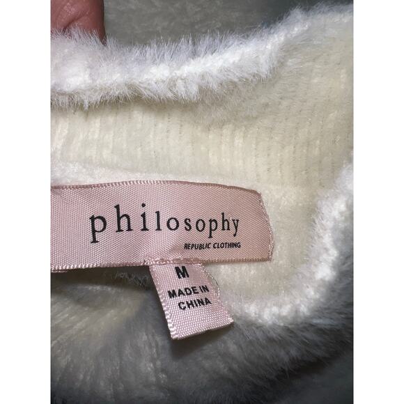 Philosophy women’s super soft with pearl beads on sleeves sweater - Picture 10 of 13